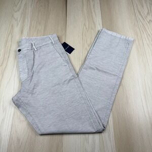 Peter Millar Crown Crafted Mens Gray Somerset Flat-Front Chino Pants Size 34 NWT